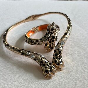 Gold and Black Leopard Jewelry Set